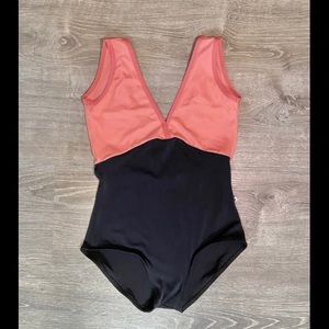 Yumiko Leotard - Pink and and Black Alicia, fits like Women’s S-M